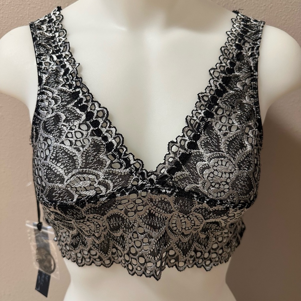Metallic Lace Bralette - NWT